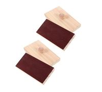 UKCOCO 2 Paires Instruments de Percussion Bois pour Garçon Fille Block Compact Portable avec Double Effet Sonore Musical Éducatif pour Initiation et Créativité Musicale