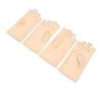 UKCOCO 2 Paires Mitaines Anti-UV Demi-Doigts en Spandex Glace