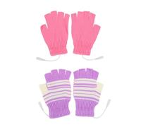 UKCOCO 2 Paires Moufles Chauffantes USB sans Doigts en Laine | Double Paire, Liberté de Mouvement Complète, Usage Vélo et Plein Air, Chaleur pour Mains en Saison Froide