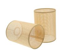 UKCOCO 2 Pièces abat-jour semi lumières lampe de chevet lampadaire en rotin Applique murale Lin led leds lustre abats-jour couvertures légères couvre-lampes tissés Métal