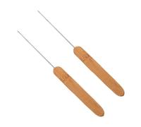 UKCOCO 2 Pièces Aiguille pour Appât de Ver en Bois et Acier Inoxydable, Accessoire Polyvalent pour Pêche en Mer, Compact et Facile à Transporter Pêche au Leurre Vivant