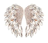 UKCOCO 2 Pièces Appliques Paillettes Décoratifs Clips de Chaussures avec Ailes Détachables pour Talons Hauts Femmes Mariage DIY Accessoires Brillants Rose Doré