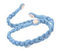 UKCOCO 2 Pièces Attaches Rideaux Magnétiques Jute pour Décoration de Draperie Embrases Modernes Bleu Brumeux pour Salon Chambre et Bureau