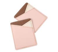 UKCOCO 2 Pièces Autocollant de Carte de téléphone Portable Caisse de téléphone Titulaire Voiture Pochette arrière pour téléphone Support de Coque de téléphone Unité Centrale Beige