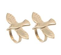 UKCOCO 2 Pièces Bague Oiseau Acier Inoxydable Ajustable Paix et Liberté Anneaux Ouverts Vintage pour Femme