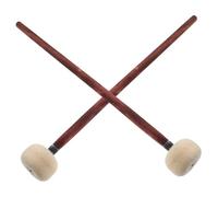 UKCOCO 2 pièces Baguettes de Tuning Bois avec Tête Feutre pour Tambour Maillets de Percussion Pratiques avec Manche Bois Accessoire Élégant et Durable pour Instruments de Musique