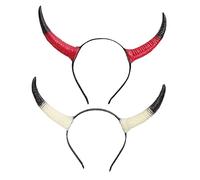 UKCOCO 2 pièces Bandeau de Halloween Accessoires Cosplay pour Fête Décoration de Cheveux Rouge Blanc