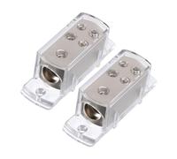 UKCOCO 2 pièces Bloc de Distribution Puissance Audio Voiture Voies Laiton Corrosion pour Amplificateur Splitter Répartiteur Alimentation Auto