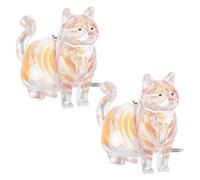UKCOCO 2 Pièces Boîte à Souvenirs de Poils de Chat Portable, Forme Kaki | Rangement Sécurisé pour Mèches de Petits Chiens ou Lapin, Format 5, 30x4, 60x2, 50cm, à Fixer Partout