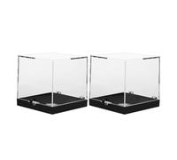 UKCOCO 2 Pièces Boîte de Présentation, Mini Vitrine à Roches | Boîte Pierre Précieuse en Plastique, Couvercle Transparent, Compartiments Individuels, Insert Mousse
