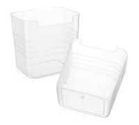 UKCOCO 2 pièces Boîte de Rangement Réfrigérateur Suspendue Lot de Bacs Translucides Organiseur Pratique pour Fruits Légumes et Épices Design Vertical pour Optimisation Espace Cuisine