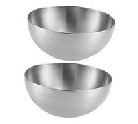 UKCOCO 2 pièces Bol à Salade Inoxydable de Bols Multifonctions pour Fruits Nouilles et Salades Accessoires Cuisine Coréenne et Élégants
