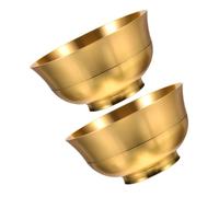 UKCOCO 2 Pièces Bol Laiton Décoratif Style Chinois Bol Eau Feng Shui Résistant et Facile à Nettoyer Décoration Paisible pour Temple et Maison