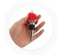 UKCOCO 2 Pièces Bouchon de Vin de Noël Chapeau de Père Noël Bouchon Réutilisable Étanche et Nouvel An Accessoire de Décoration Festif pour Bouteilles de Vin