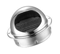 UKCOCO 2 Pièces Bouchon d'échappement couvercles ronds d'évent de chaleur couvercle de grille de soupape d'air climatiseur climatisation tuyau bouche d'aération en acier inoxydable