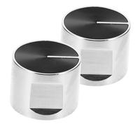 UKCOCO 2 Pièces Bouton D' De Poêle De Bureau De Commande De La Cuisinière Boutons De Cuisinière à Gaz De Remplacement Boutons De Four Acier Inoxydable Black