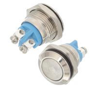 UKCOCO 2 pièces Boutons de Sonnette Filaire Cuivre Nickelé Kit Remplacement Résistants Corrosion Compatibles Plupart des Sonnettes Installation Facile