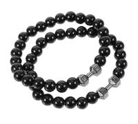 UKCOCO 2 pièces Bracelet de Perles Gym Haltère pour Homme de Bracelets Alliage Accessoire Mode Sportif et Minceur