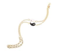 UKCOCO 2 Pièces Bracelets Couple Assortis Réglables Acier Inoxydable Avec Pendentif Cœur Pour Fiançailles Amitié Et Relations