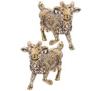 UKCOCO 2 Pièces Breloque Chèvre en Laiton Vintage Rétro | Pendentif Décoratif, Facile à Fixer et Portable, pour Artisanes, Bijoux, Cosplay, Fêtes