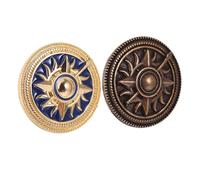 UKCOCO 2 pièces Broche Rétro Ronde Chic Badge Métal Personnalité pour Vêtements Accessoires Élégants Vintage Cadeau pour Hommes et Femmes
