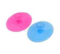UKCOCO 2 pièces Brosse Visage Silicone Nettoyant Doux Exfoliant et Masseur Facial Pad de Nettoyage Antidérapant pour Différents Types de Peau Petits Formats Bleu Ciel et Rose Rouge
