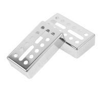 UKCOCO 2 Pièces Capot Micro Humbucker 70x39mm en Laiton Argenté pour Guitare Électrique, Compatible Housses pour Guitare Electrique, Usage en Studio et Scène