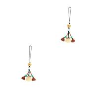 UKCOCO 2 Pièces chaîne de téléphonie mobile lotus decoration décoration personnalisée menagere porte-clés de à ornement de couples Ornement suspendu pour Bois