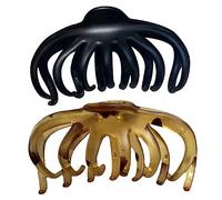 UKCOCO 2 pièces Clips à Cheveux Grands Tortue Rétro Barrette Française et Fille Accessoire de Coiffure Chic et Pratique pour Mariage et Événements