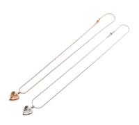 UKCOCO 2 Pièces Collier Urne pour Cendres D’Animaux en Cœur | Souvenir Portable, Fiole Discrète, Léger pour Usage Quotidien et Deuil