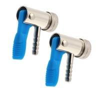 UKCOCO 2 pièces Connecteur de Gonflage Pneu Clip Cuivre Embout Mandrin Pneumatique pour Voiture Moto Adaptateur Rapide pour Compresseur Air