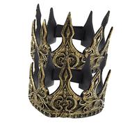 UKCOCO 2 Pièces Couronnes De Roi Pour Hommes Mousse Pu Pour Cosplay Fête Ou Halloween Avec Bande Adhésive