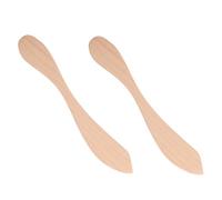 UKCOCO 2 pièces Couteau à Beurre Bois Naturel Épandeur Ergonomique pour Crème Confiture Pâtisserie Cuisine