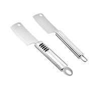 UKCOCO 2 pièces Couteau Utilitaire Acier Inoxydable Mini Couperet Multifonction pour Cuisine et Fromage Lame Équilibrée Antirouille Usage Domestique et Professionnel