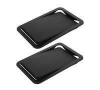 UKCOCO 2 Pièces Couvercles de Poubelle Encastrés Acier Inoxydable avec Abattant Pivotant Couvercle de Bac à Ordures Compact pour Cuisine et Salle de Bain Gain de Place et Facile