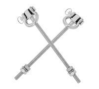 UKCOCO 2 pièces Crochets de Suspension pour Hamac Acier Inoxydable Support Charge Lourde pour Balancelle Chaise Suspendue et de Frappe Accessoires Robustes pour Plafond et Poutre Bois