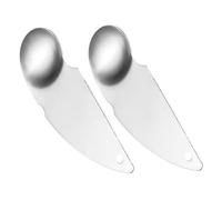 UKCOCO 2 pièces Cuillères Découpeurs Kiwi Acier Inoxydable Outil Trancheuse et Éplucheur Fruits Pelle Creuse Ergonomique pour Avocat et Kiwi Cuisine Maison et Restaurant