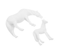 UKCOCO 2 Pièces Décoration de Mini Chevaux pour Micro Paysage Adornement Élégant et Vivid pour Jardin et Intérieur