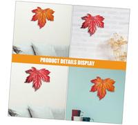 UKCOCO 2 pièces Décoration Murale Érable Forgé Rouge et Orange Ornement Suspendu Automnal avec Motif Fissuré Art Mural Métallique pour Jardin et Intérieur Lot