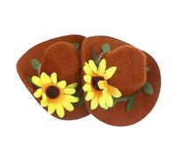 UKCOCO 2 Pièces Décorations pour Bouteilles de Vin Mini Chapeaux de Cow-Boy Chapeaux Décoratifs Housses de Bouteille de Cow-Boy Miniatures Bouchons