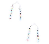 UKCOCO 2 Pièces Écharpe de Graduation Unisexe pour Sash Honorifique Écriture Pastel Accessoire Indispensable pour Cérémonie de Fin Année