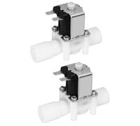 UKCOCO 2 Pièces Électrovanne D'eau G1/2 Dc 12v Normalement Fermée en Pbt | Contrôle D'arrêt Sécurisé, Usage Irrigation Maison et Systèmes Fluides Industriels, Joint Caoutchouc