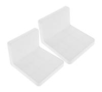 UKCOCO 2 Pièces Étagère Murale Adhésive en Plastique Blanc, Petite Étagère Résistante à L'humidité pour Salle de Bain et Balcon, Rangement Mural Polyvalent sans Perçage