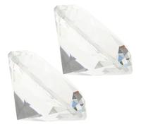 UKCOCO 2 Pièces Faux Diamant Décoratif 60mm en Cristal | Ornement de Diamant, Design Unique et Beau, Ambiance Romantique, pour Anniversaire et Cérémonie