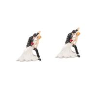 UKCOCO 2 Pièces Figurine de Couple Mariés Cake Topper pour Décoration de Gâteau de Accessoires de Élégants Durables