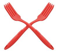 UKCOCO 2 Pièces Fourchette de Cuisine Silicone Légère et Antiadhésive Fourchette à Nouilles et Pâtes Pratique pour Usage Domestique et Professionnel