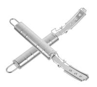 UKCOCO 2 pièces Grattoir pour Poils de Porc Portable Acier Inoxydable Outil Pratique pour Éliminer Poils de Porc Maison Poignée Ergonomique Confortable