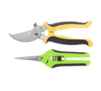 UKCOCO 2 pièces Jeu de Sécateurs de Jardinage Outils de Robustes pour Branches et Fleurs Cisailles de Précision pour Élagage Fruitiers et Haies Coupe Nette
