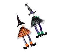 UKCOCO 2 Pièces Lot de Housses de Bouteille Halloween Délicates Manchon Vin Réutilisable Chapeau Jambes Longues Décor Table et Ambiance Soirée