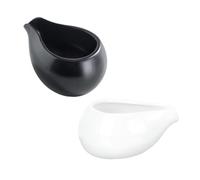 UKCOCO 2 pièces Lot de Pichets à Lait Polyvalents pour Boissons Chaudes et Froides Tasses à Émulsionner Lait pour Maison Cafés et Restaurants Faciles à Nettoyer Design Décoratif Européen